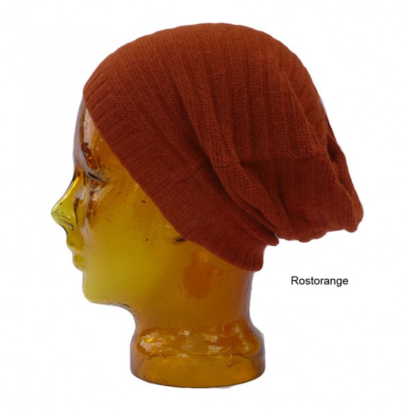 Mütze aus Babyalpaka- orange