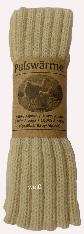 Pulswärmer Alpaka weiß Pulswärmer Alpaka weiß